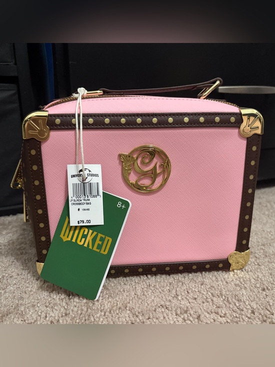 Loungefly Handbags - Loungefly Wicked Glinda's Luggage Trunk Crossbody Bag NWT